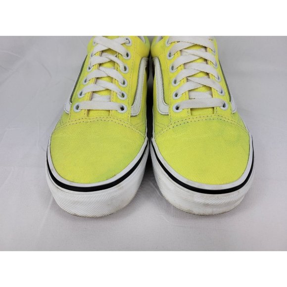 Vans Old Skool Shoes Sneakers Womens Size 6 Neon Highlighter Yellow White 508731 - Picture 7 of 12